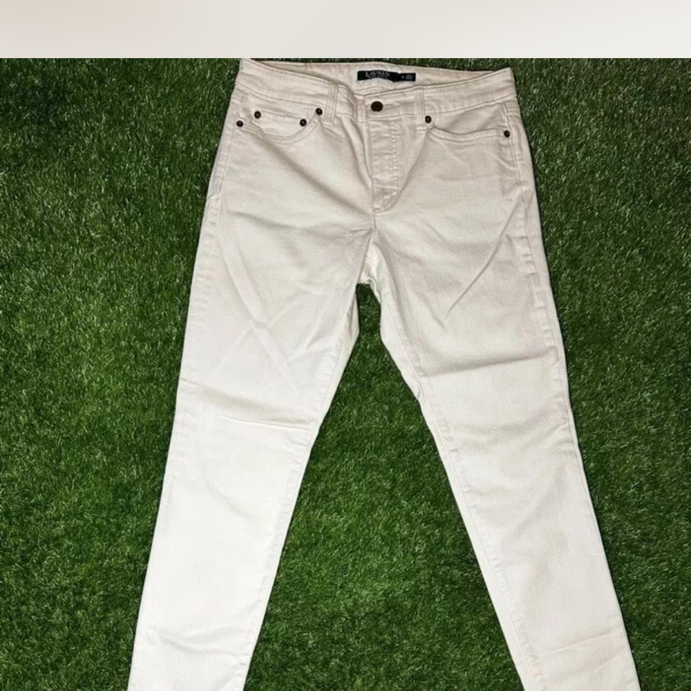 Ralph Lauren classic Cream color Skinny curvy Jeans size 6